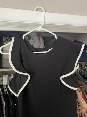 Calvin Klein Black Jumpsuit with White Trim